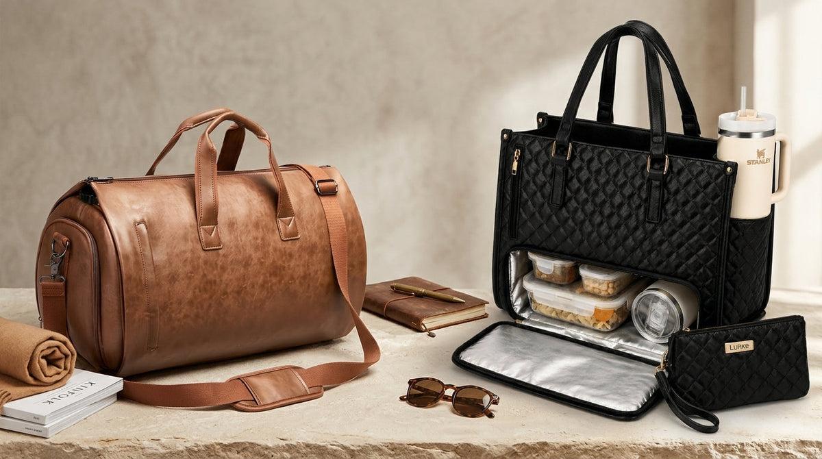 Vohxe 3 in 1 Tote Bag vs Leather Duffel Bag Comparison