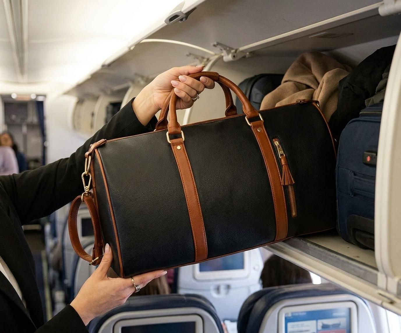 Bag fitting in the overhead bin as a carry-on